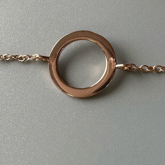 Rose Gold Dainty Round Bracelet - Picture 11 of 11